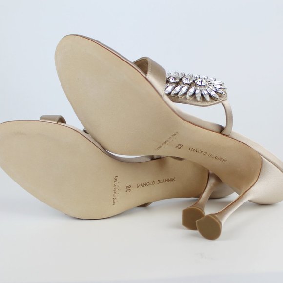 NEW MANOLO BLAHNIK Skysan Crystal Heeled Sandals, EU 38 - Picture 15 of 15